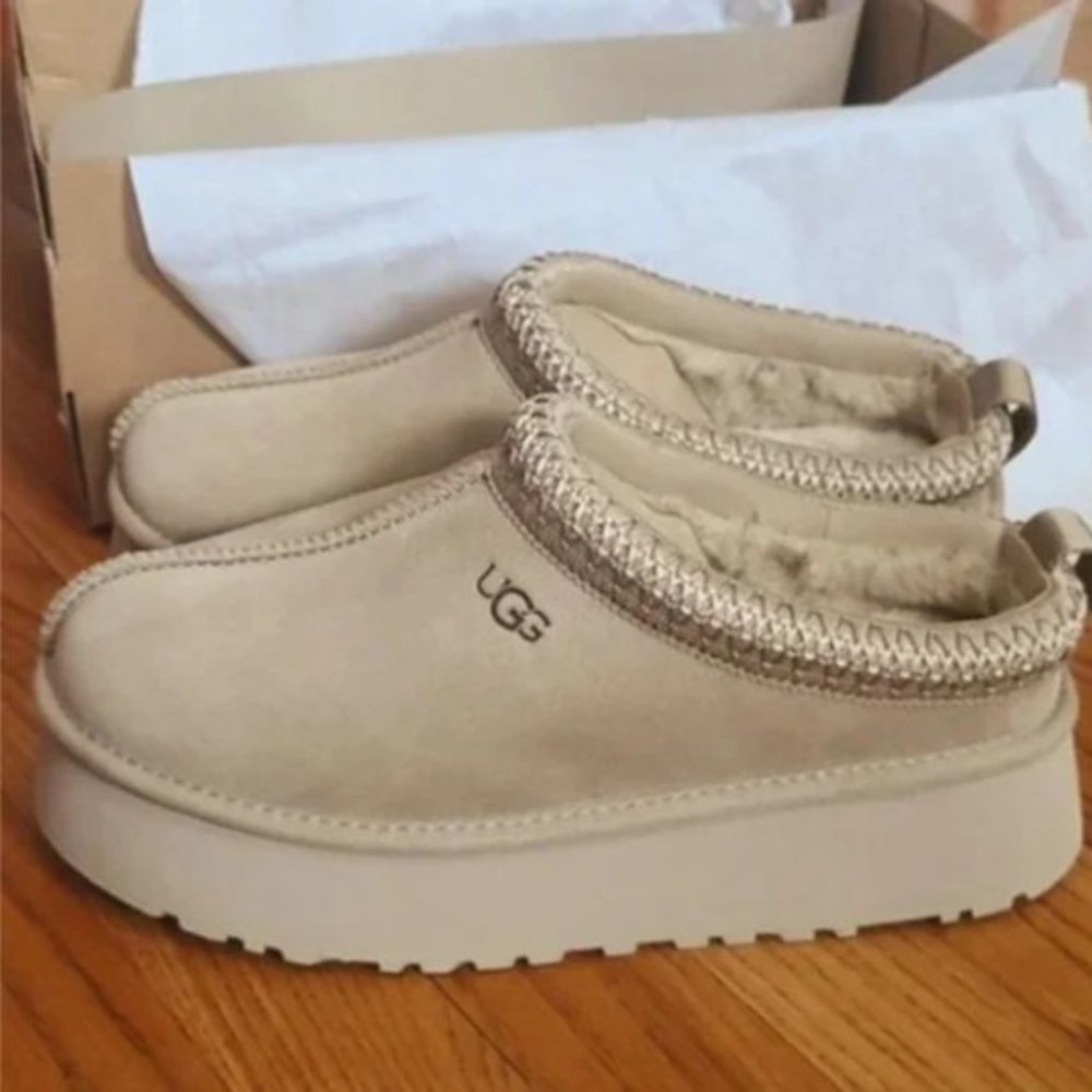 Ugg Women's Tazz Platform Slipper Mustard Seed NEW